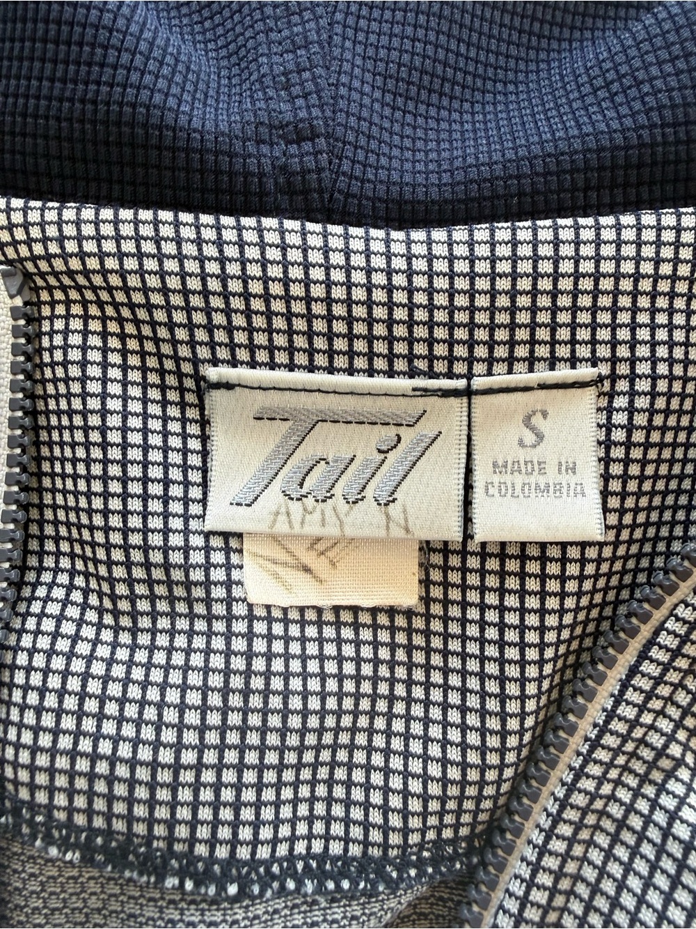 Tail Activewear H80-915 Micro-Check Full-Zip Hoodie Jacket - Picture 3 of 7